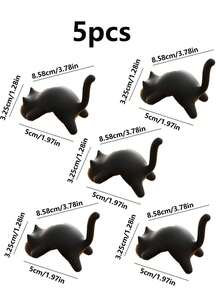 1pc/2pcs/3pcs/5pcs黑白黄粉猫背包挂钩书桌桌边挂钩无痕不挂袋小学生多功能背包打孔 - 彩色 - 查看 16