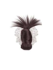Clip de pelo sintético para mujer, clip de pelo con flor de plumas, clip de pelo para moño bajo, peinado postizo, clip de pelo occipital, clip de pelo de moda otoñal para mujer, accesorios de pelo de otoño, elegante clip de pelo tipo garra, clip de pelo, clip de pelo de disfraz de vacaciones de invierno para mujer - Multicolor - Ver 12