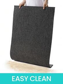 1pc Polyester Material, Simple Ins Style Dual-Color Woven Texture Doormat, Modern Fashion Woven Pattern, Easy To Clean, Wear-Resistant, Dust-Proof, Suitable For Entryway Function Mat Door Mat Kitchen Mat&Rug Home Decor Entryway Decor Bathroom Kitchen Decor Kitchen Rug