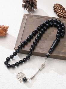 45 颗 10 毫米黑玛瑙穆斯林念珠念珠 Misbaha Tasbih 适用于礼拜、朝圣 - 彩色 - 查看 10