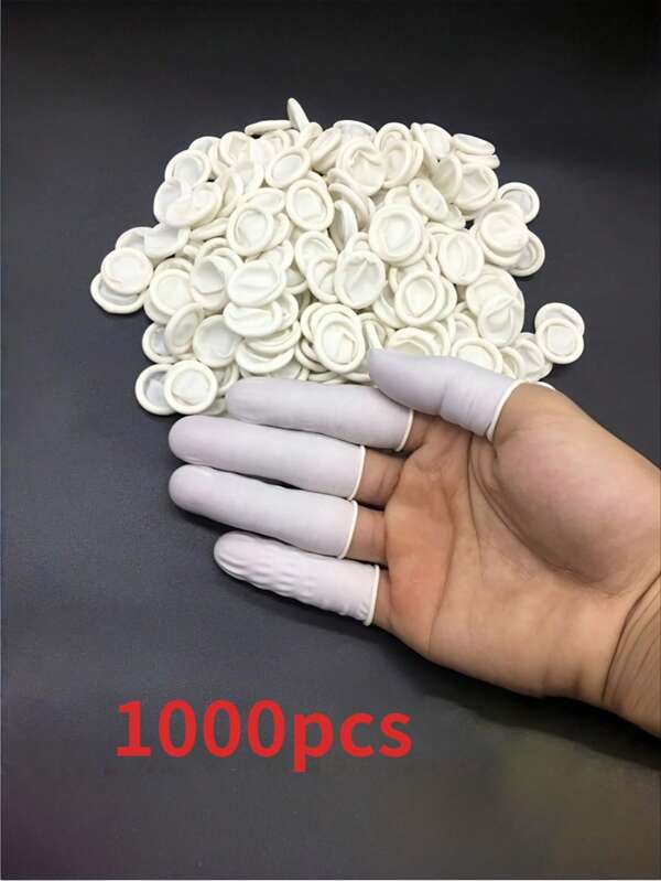 500/600/700/1000 piezas Dedales desechables de tamaño mediano, Guantes para dedos, Dedales, Protectores de pulgar, Protectores de yemas de los dedos