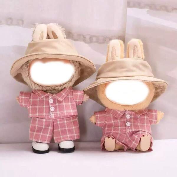 1pc Clothing Only] Generation 1 & 2 Key Chain Pendant, Plaid Suit Dress Clothing