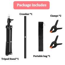 T-Shaped Photography Backdrops Stand 19.6 Inches Wide Small T Shape Support Light Stands 29.5 Inches Tall Mini Holder For Photo Studio PVC Background Cloth Paper - Black - View 6