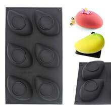 1 件柠檬硅胶模具用于烘焙慕斯蛋糕、芒果、桃子、香蕉、巧克力布丁、果冻法式甜点、烘焙工具 DIY 圣诞慕斯蛋糕装饰 - 彩色 - 查看 11