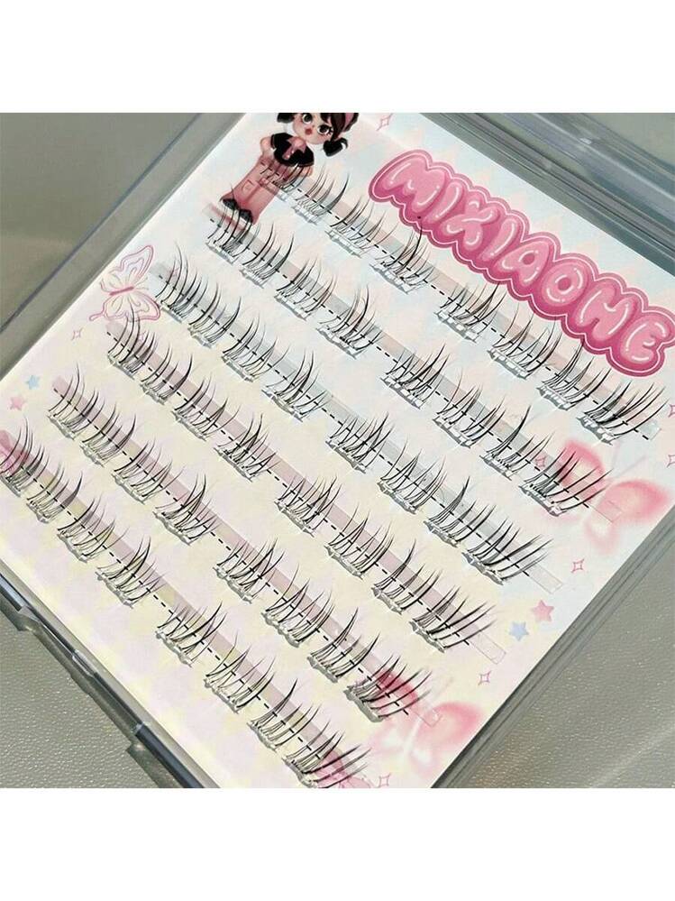 MIXIAOHE 48個入り 短め トランスペアレント 軽量 つけまつげ、DIY