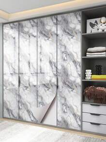 1 卷房间装饰大理石纹防水防油厨房自粘墙贴，台面，抽屉衬垫保护膜，大理石图案家居装饰，装修贴纸可撕墙板，墙纸，壁纸墙贴墙面装饰