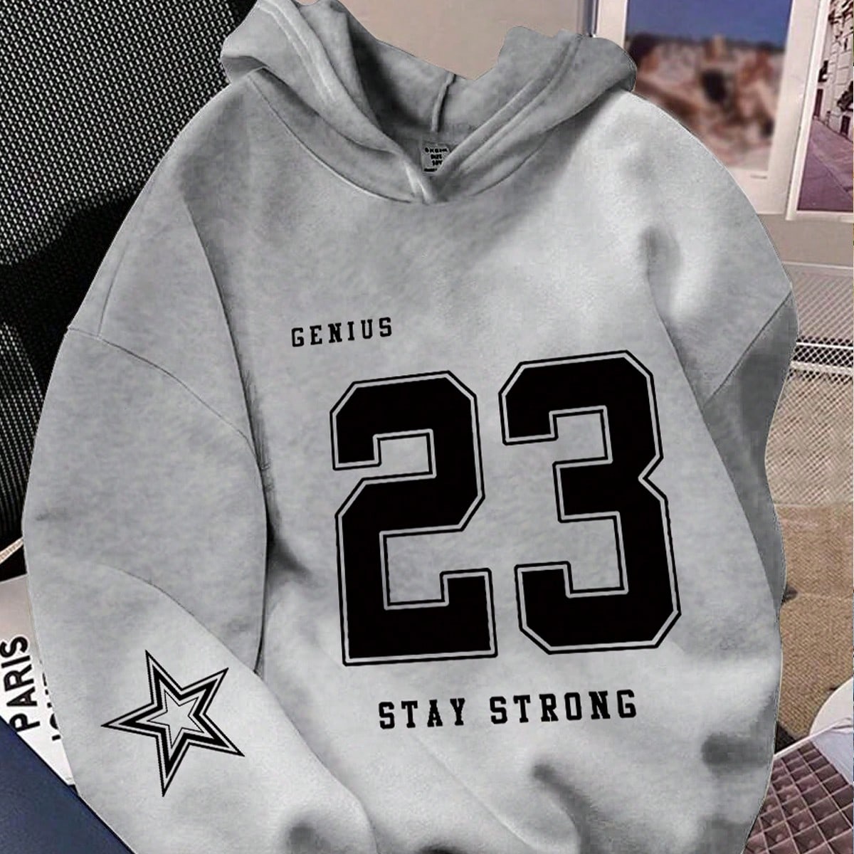 Sudadera casual de manga larga con estampado de letras para adolescentes, temporada de vuelta a clases