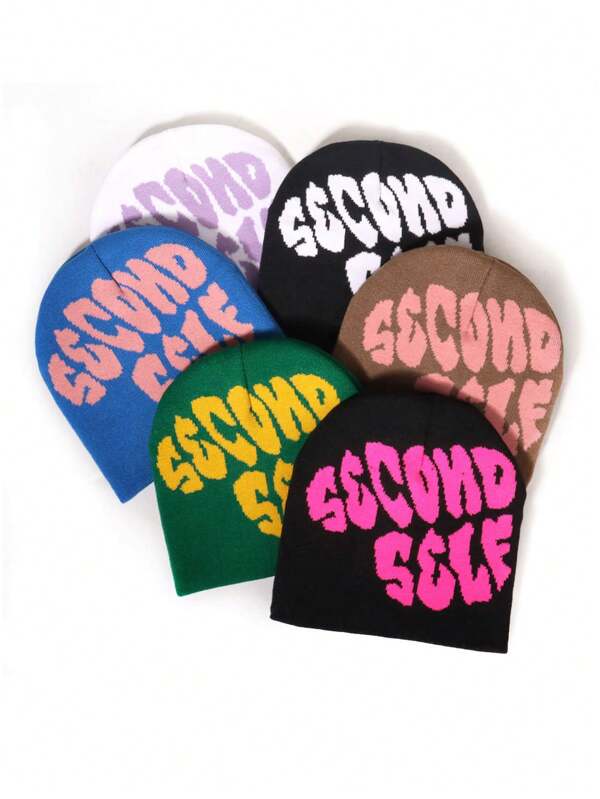 1pc Or 2pcs Unisex Second Letter Knit Beanie Hat, Suitable For Spring/Autumn Back To School, Party, Street Wear