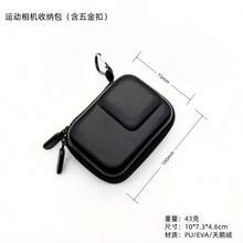 chaohongjia Hộp đựng cứng cho GoPro Hero 12, Hộp đựng vỏ cứng mini, Túi đựng đồ du lịch di động cho GoPro Hero 11/10/9/8/7/6/5/4, DJ Osmo Action 3, AKASO, Campark, Camera hành động YI và nhiều hơn nữa - màu đen - Xem 3