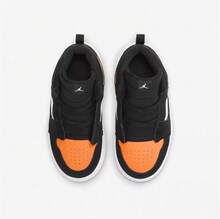 Nike 嬰幼兒  Access 合成皮革 舒適輕盈 防滑減震耐磨透氣 中幫 復古籃球鞋 - 黑橙色 - 查看 8
