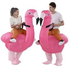 1pc 2025 New Inflatable Flamingo Costume, Mascot Costume For Women, Cartoon Character Cosplay For Halloween, Valentine's Day, Fun Party, Inflatable Costume, Dinosaur Jumpsuit, Parent-Child Interaction, Holiday Personalized Dinosaur Suit - Multicolor - View 8