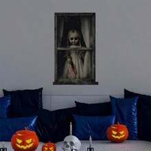 Decorazioni da parete per feste di Ognissanti spaventose - Sagoma di ragazza o ragazzo spettrale per finestre, decorazioni da parete, porta del garage, adesive, facili da applicare e rimuovere, decorazioni per Ognissanti, finte decorazioni per finestre di Ognissanti, decorazioni inquietanti per la casa. Decorazioni per Ognissanti, Natale, Ringraziamento, matrimonio, casa, autunno, compleanno, feste, interni, vacanze, festival, pareti, ornamenti di Ognissanti