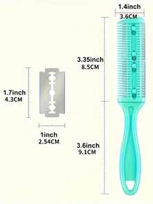 1pc + Blade 2-Sided Shaver Comb, Hair Thinning Comb With Blade, Dual-Sided Hairdressing Comb With Trimmer Blade, Home Hair Thinning Shaver, Fringe Trimmer With Blade, Shaver Comb With Blade, Multi-Functional Hair Clipper - Multicolor - View 6