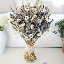 100 Pcs Of Natural-Dried Lavender, Chrysanthemum And Star Flower Bouquets. DIY Handmade Decorative Flowers For Home Or Wedding.  Decoration Flowers In The Style Of Valentine's Day Gift - Nhiều màu - Xem 13