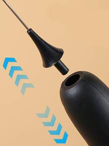 Wireless Milk Frother, Oval & Quilted Milk Frother, Electric Milk Frothing & Mixing Device, Hand-Held Milk Whisk & Milk Foamer For Home Use - Multicolor - View 7