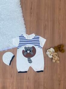 Kit 3 Macacão ursinhos queridinhos promoção  0- 03 meses 5 peças