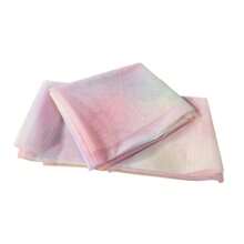 1 pièce Chemin de table dégradé arc-en-ciel - élégant rose pastel à bleu en tissu transparent en polyester, convient pour le mariage, les vacances, l'anniversaire, la table de café et la décoration de la table de cuisine
