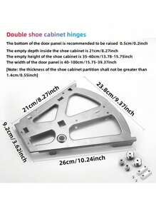 Double-Layer Rotating Shoe Cabinet Hinges, Stainless Steel Shoe Cabinet Accessories, Easy Installation, Durable, Space-Saving, Suitable For Entrance Hall Shoe Cabinet, Shoe Cabinet Hinges