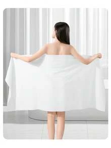 5件/包，尺寸：70cm*140cm/50cm*100cm/60cm*120cm。豪華一次性加厚浴巾，柔軟無紡布材質，包裝，適用於旅行、健身、戶外活動、居家浴室裝飾、秋季裝飾、海灘度假必需品、返校一次性浴巾，更大更厚，包裝，柔軟親膚，提供舒適的沐浴體驗。新舊產品隨機發貨 - 白色 - 查看 10