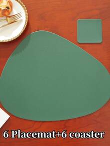 8/12 Pcs Hotel/Restaurant Placemat/Coaster Set, Premium Table Mats, Easy To Clean Multi-Color Heat-Resistant Pads To Protect Tabletop, Suitable For Weddings, Parties, Home, Hotel, Kitchen, Festive Decoration