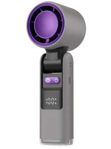 Portable Handheld Turbofan With 100-Level Wind Speed Adjustment. Of Continuous Operation. Equipped With An LED Flashlight And A 180-Degree Rotatable Fan Head,Portable Fan,Turbo Fan,Holiday Essentials