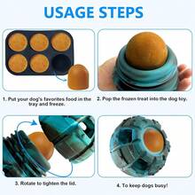 Frozen Treat Dispensing Dog Toy Large Chew Toy Freezable Fillable Rubber Reduces Anxiety Easy To Clean Interactive Puzzle Large - 大的 - 查看 2