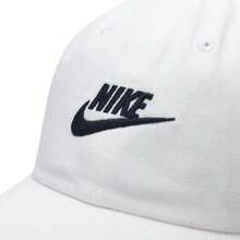 Nike 休闲棒球帽 CLUB CAP US CB FUT WSH，适合日常、户外、旅行、运动、防晒，FB5063-100 - 白/黑 - 查看 4
