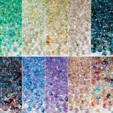 Mărgele de sticlă gradient de 4 mm, 90 de bucăți, mărgele de sticlă cu picătură de apă în 2 tonuri pentru confecționarea bijuteriilor, mărgele de cristal din sticlă în 20 de culori pentru cercei, coliere, brățări DIY. Consumabile pentru confecționarea bijuteriilor