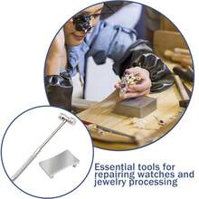 DIY Jewelry Making Tool Kit - Round Hammer And Anvil, Suitable For Precision Work, Crafting, Small Parts, Maintenance - Silver - View 5