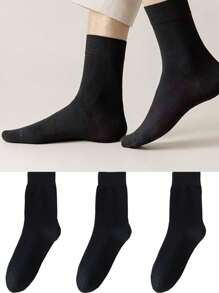 3 Pairs Men's Loose Top Socks, Breathable Moisture-Wicking Odor-Resistant Soft Socks, Suitable For Daily Wear, Spring/Summer