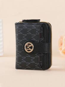 New Litchi Texture Letter Wallet With Multiple Card Slots Short Compact Small Women Purse Retro Coin Pouch Fashion Korean Style For Women Wallet Mini Wallet Purse Wallet Small Wallet Cute Wallet