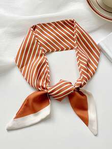1 件装条纹头带套装 - 6 种颜色真丝发巾和丝带，适合女士和女孩 | 日常、海滩、运动、派对发饰优雅发带、学校用品、大学