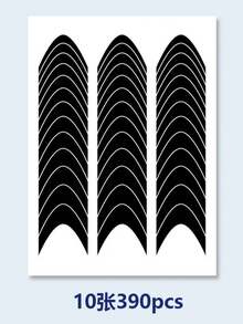 39/234 pezzi Adesivi per unghie con strisce dipinte a spruzzo francese, strumento di decorazione per unghie fai-da-te con modello autoadesivo, facile da usare e rimuovere, decorazione e guida per il fai-da-te sulle punte delle unghie