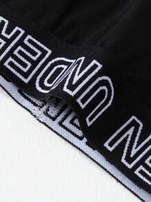 4pcs/Pack Teen Boys' Boxer Briefs, Mid-Rise Trunks For Boys Aged 12-18 Years Old