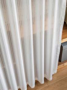 1 件装衣柜粘性防尘窗帘，钩环网状窗帘，适用于客厅/厨房，透明隔断 - 白色 - 查看 9