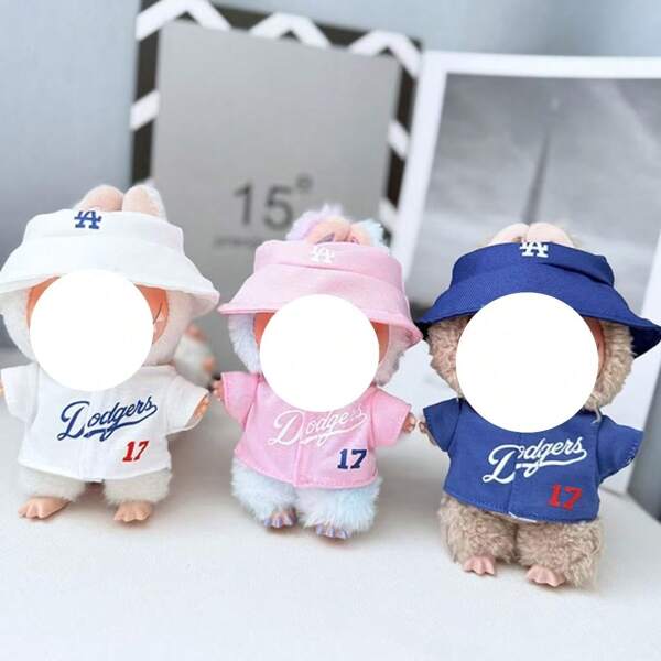 1pc Fashion Blind Box Figure Doll Outfit, LBB Doll Clothes Hanging Accessory, LA Baseball Sports Set Cute & Stylish