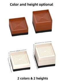 家具升降器，床/沙发/书桌/桌子/椅子腿/冰箱升降至 1.5 英寸，方形可调节升降块，用于延长器，重型支撑高达 1300 磅，3 英寸棕色方形，圣诞装饰，房间装饰，圣诞节，家居圣诞装饰，新年 - 彩色 - 查看 4