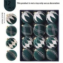 12pcs 3.15inch Elegant Champagne Christmas Ornaments - Round Holiday Christmas Tree Decorations, Suitable For Home & Wedding Celebrations, Music Themed Holiday Hanging Balls, Winter Home Decor And Holiday Celebrations, Holiday Parties, Christmas Parties, Room Decor, Holiday Decorations, Festive Decor, Party Favors, Fun Christmas Party Decorations, Christmas Holiday, Happy New Year, Christmas Decorations, Perfect Christmas Gift For Friends Halloween Halloween Decor