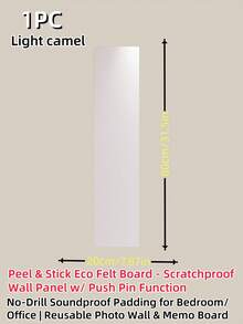 1PC Self-Adhesive Felt Board Wall Decor - Nordic Minimalist Soundproof Pin Board, Reusable Photo Wall & Memo Board For Bedroom/Office, Geometric DIY Background Panel With Noise Reduction, Perfect For Hiding Wall Flaws & Displaying Photos/Notes