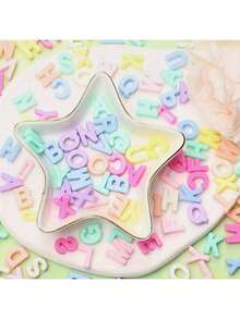 100 piezas de abalorios espaciadores de acrílico con letras del abecedario inglesas de 13*5mm en colores variados para hacer joyas DIY, como pulseras, pendientes, collares, cadenas de suéter, brazaletes, llaveros, adornos de teléfono móvil, un regalo ideal para fiestas y joyería