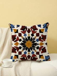 2 Stücke Marokkanischer Stil Patchwork Muster Kissenbezüge - Heimdekoration, verschiedene Größen, verdeckter Reißverschluss - strapazierfähiges Material - perfekt für Sofa, Wohnzimmer, Schlafzimmer, Büro Dekorative Kissenbezüge (Innenkissen nicht enthalten) - Verschiedenfarbig - Übersicht 6