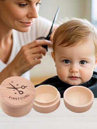 1PC Wooden Teeth Keepsake Box For Durable Natural Material, Portable Memory Preserve Container, Ideal For New Parent Gifts, With Engraved Cute Pattern