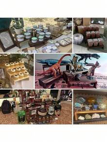 展示架木质立架木制支架三层木质架子装饰矩形纸杯蛋糕架古龙水香水收纳架展示柜 - 彩色 - 查看 7