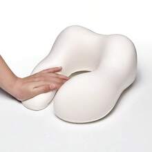 Memory Foam U-Shaped Travel Neck Pillow For Sleeping On Planes, Portable Cervical Support Pillow. - Pink - View 10