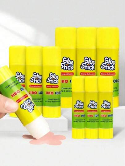 Super starker fester Klebstoff, PVA Cartoon fester Klebstoff, Büroartikel, Studenten DIY Handwerks weißer fester Klebstoff, Schüler Schreibwaren, schnell trocknend, hohe Viskosität, zum Kleben von leichtem Papier, Umschlägen, Dokumenten, handgemachten Karten, Prüfungsunterlagen, Notizen, Scrapbooking, Schul- und Büroartikel, geeignet für Papier und Handwerksarbeiten, unerlässlich für den Bürogebrauch, Schulmaterial (Zufallsfarbe)