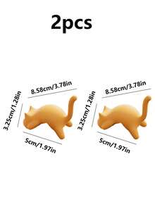 1pc/2pcs/3pcs/5pcs黑白黄粉猫背包挂钩书桌桌边挂钩无痕不挂袋小学生多功能背包打孔 - 彩色 - 查看 24