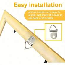 100 قطعة من الساسات المثلثة حلقات تعليق الإطارات بمسامير باللون الفضي/الذهبي/الأسود - فضي - مشاهدة 8