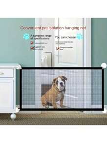 1 件装宠物隔离栅栏阳台猫隔离网围栏室内屏障保护小鸡鸭网，易于安装宠物门 - 无需钻孔