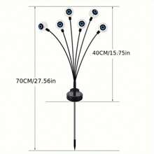 太阳能万圣节眼灯，适用于庭院、花园和派对装饰万圣节装饰灯家居装饰派对装饰万圣节装饰房间装饰万圣节花园装饰礼物仙女 - 彩色 - 查看 11
