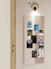 1PC Self-Adhesive Felt Board Wall Decor - Nordic Minimalist Soundproof Pin Board, Reusable Photo Wall & Memo Board For Bedroom/Office, Geometric DIY Background Panel With Noise Reduction, Perfect For Hiding Wall Flaws & Displaying Photos/Notes